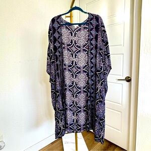 Long Purple Flowy‎ Open Boho Kimono Size XL XXL Festival Bohemian Whimsigoth
